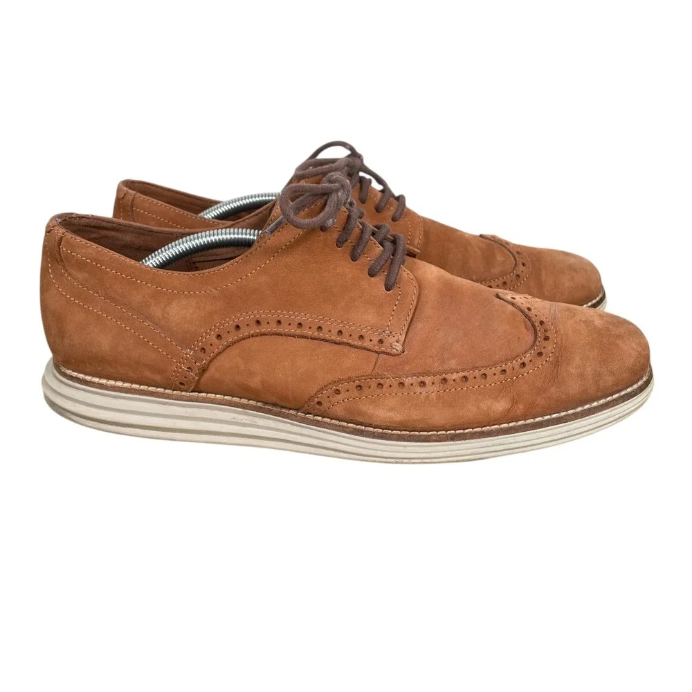 Cole Haan Original Grand Wingtip‎ Oxford Shoes Mens 11.5M Suede Leather C30345